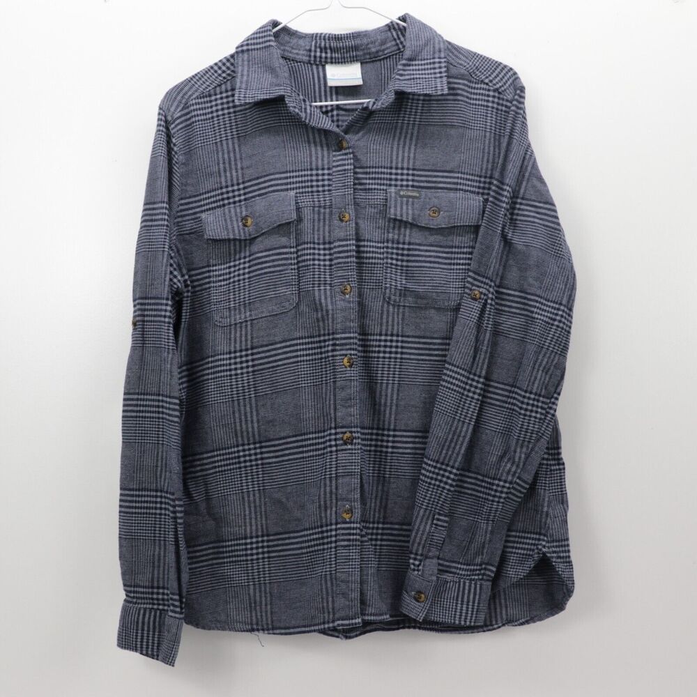 Columbia Flannel Long Sleeve Button Up Shirt Mens Size Large 44